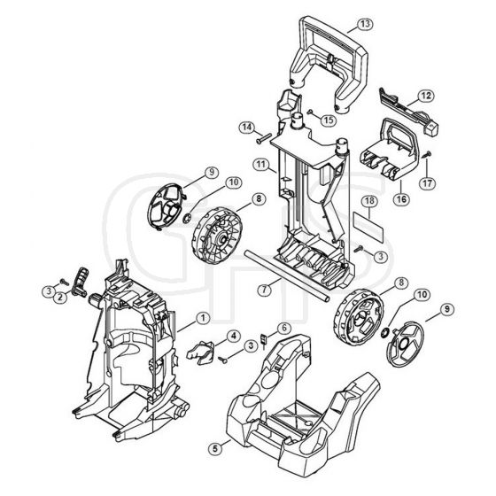 Genuine Stihl RE110 / F - Chassis