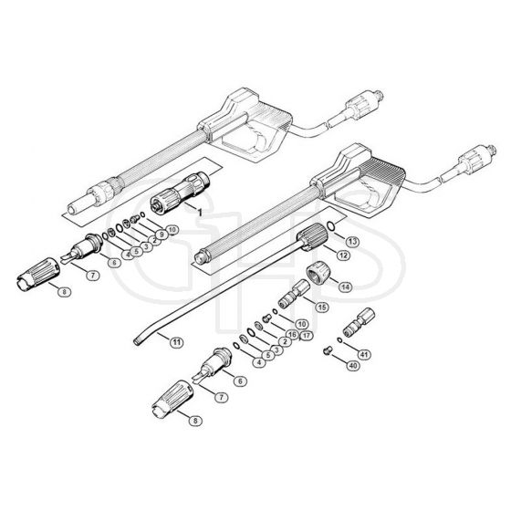 Genuine Stihl RE110 K / H - Spray gun, Spray lance/wand