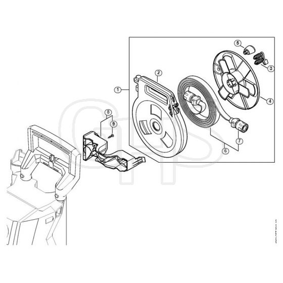 Genuine Stihl RE110 / Q - Flat hose with reel  06/2019