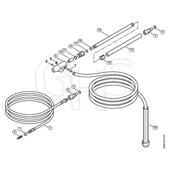 Genuine Stihl RE110 / S - Pipe cleaning kit, Wet sand jet-stream kit  06/2019