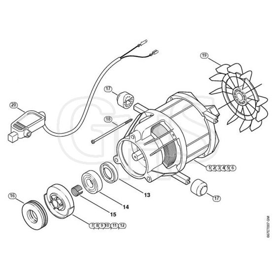 Genuine Stihl RE117 / A - Electric motor