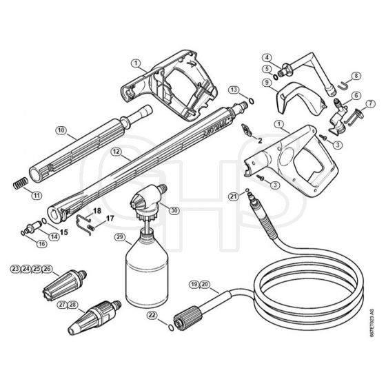 Genuine Stihl RE117 / G - Spray gun, Spray lance/wand (05.2007)