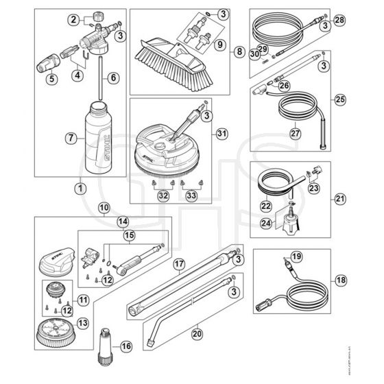 Genuine Stihl RE119 / G - Accessories RE 90 - 130 PLUS