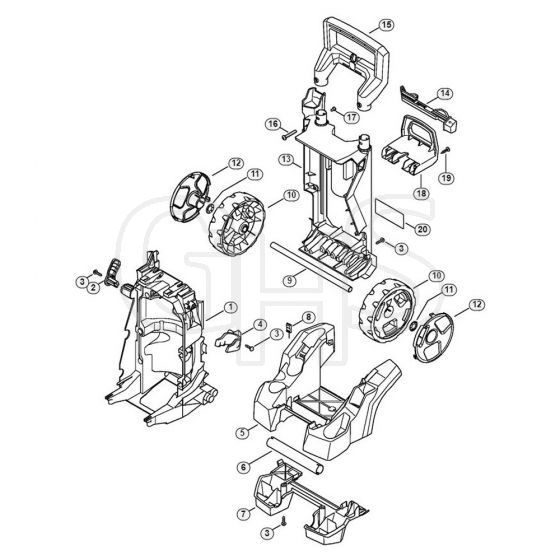 Genuine Stihl RE120 / F - Chassis