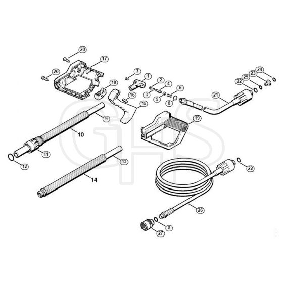 Genuine Stihl RE120 K / G - Spray gun