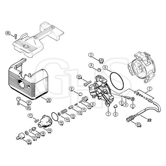 Genuine Stihl RE120 K / O - Pump cover RE 100 K