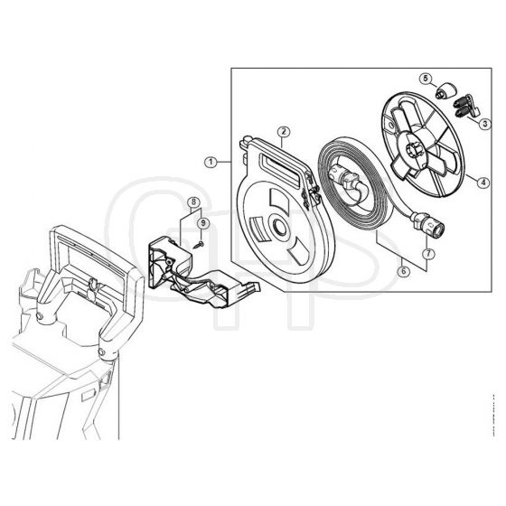 Genuine Stihl RE120 / Q - Flat hose with reel  06/2019