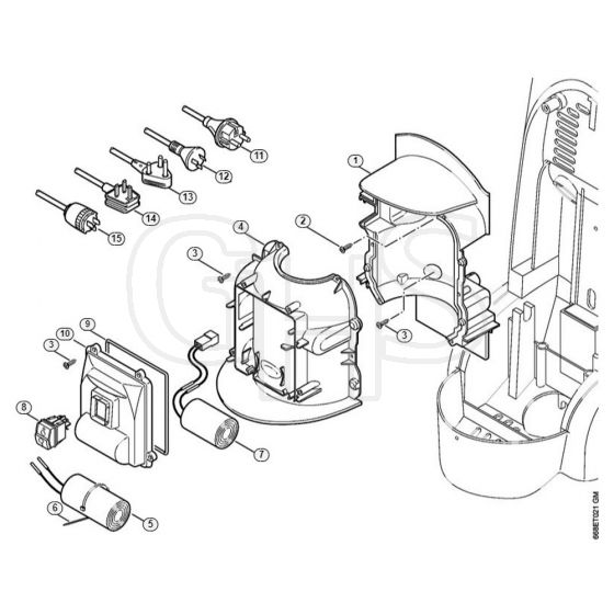 Genuine Stihl RE126 K / C - Cover, Switch housing