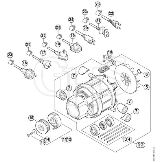 Genuine Stihl RE130 PLUS / B - Electric motor, Connecting cable