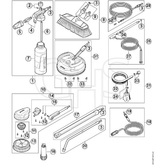 Genuine Stihl RE130 PLUS / N - Accessories RE 90 - 130 PLUS