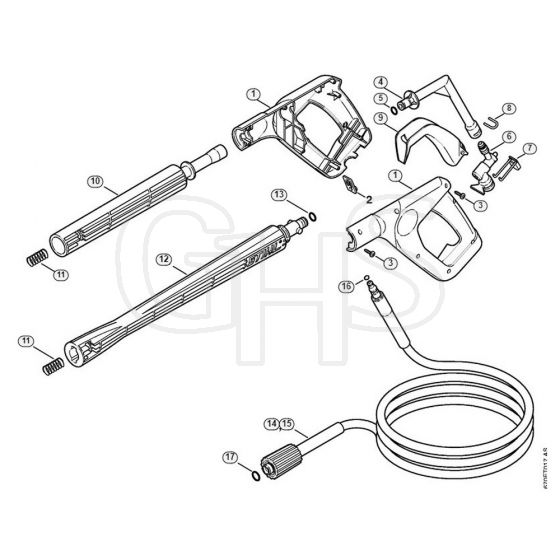 Genuine Stihl RE141 K / H - Spray gun, Spray lance/wand