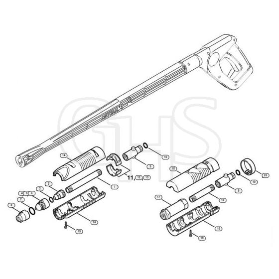 Genuine Stihl RE141 K / J - Spray head, rotary nozzle