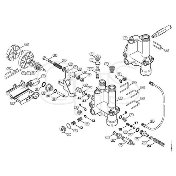 Genuine Stihl RE142 PLUS / C - Regulation valve block