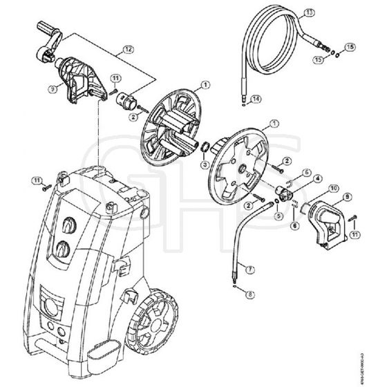 Genuine Stihl RE143 PLUS / H - Hose reel