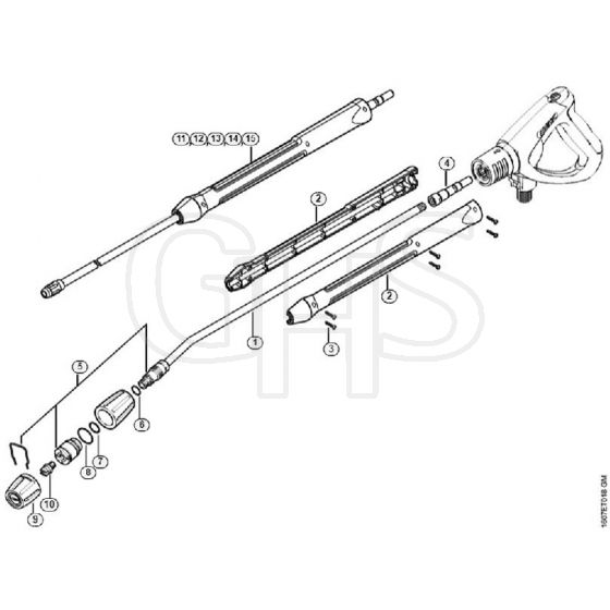 Genuine Stihl RE143 PLUS / M - RE 163 PLUS: Spray lance/wand