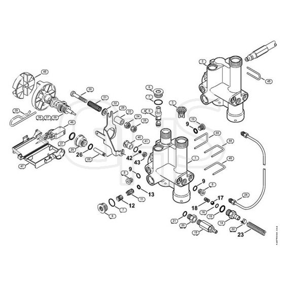 Genuine Stihl RE162 / C - Regulation valve block