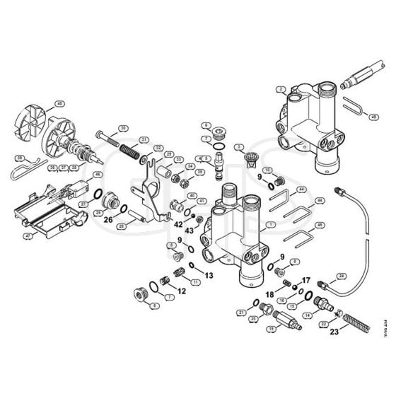 Genuine Stihl RE162 PLUS / C - Regulation valve block