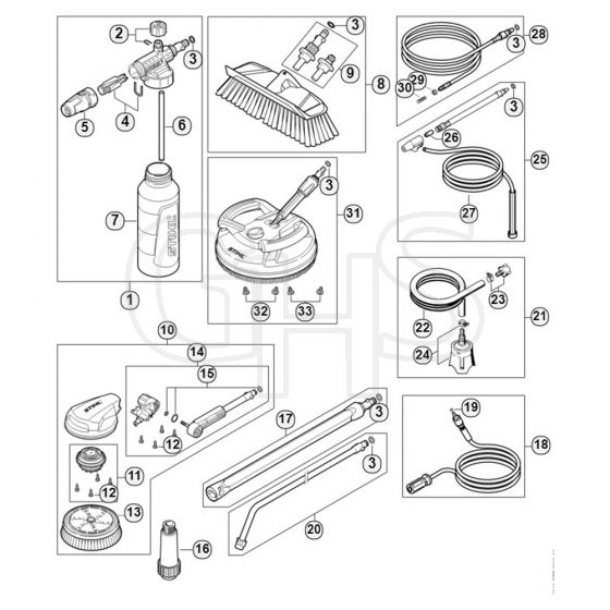 Genuine Stihl RE163 / N - Accessories RE 90 - 130 PLUS