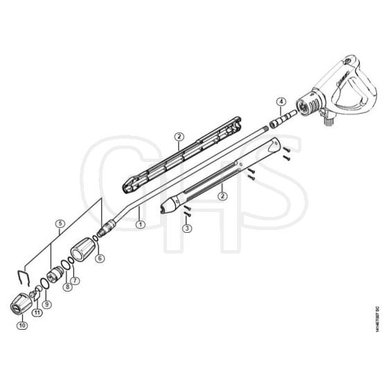 Genuine Stihl RE230 / H - Spray lance/wand