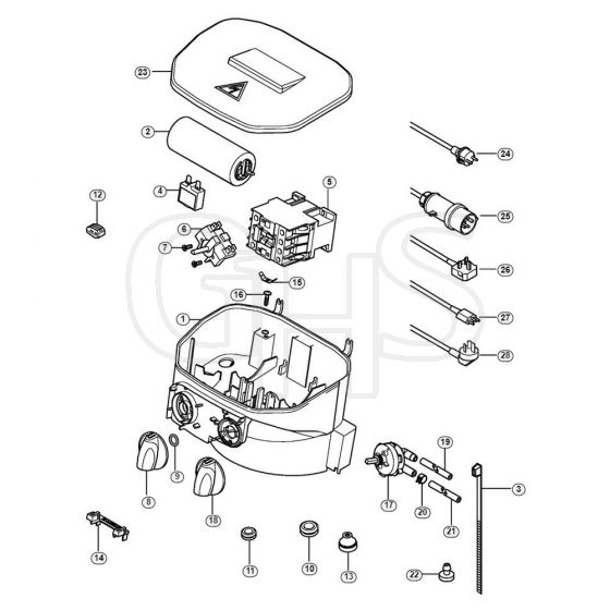 Genuine Stihl RE232 / B - Control box, Power cable