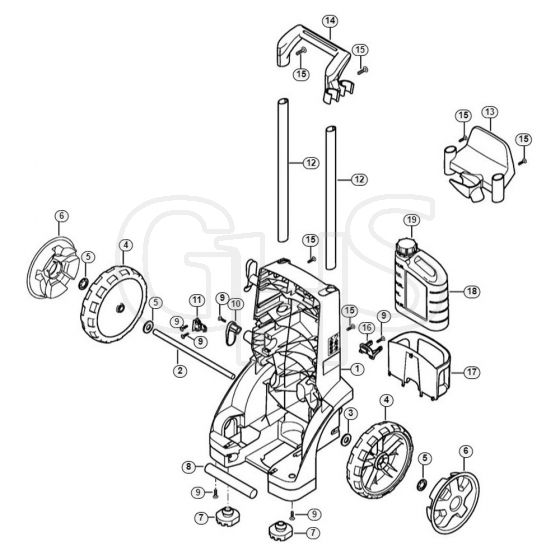 Genuine Stihl RE232 / J - Chassis