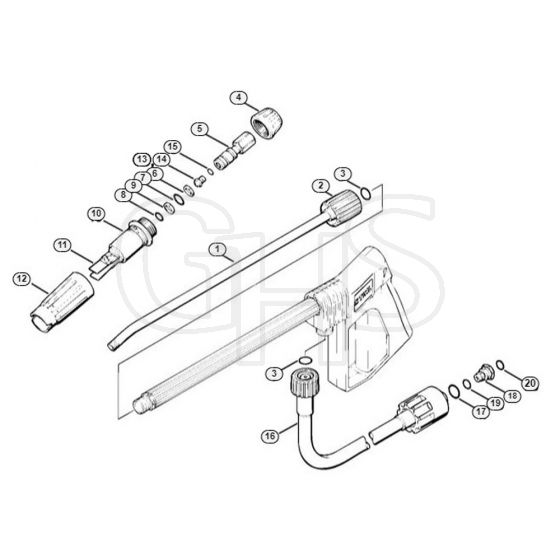 Genuine Stihl RE250 K / G - Spray lance/wand