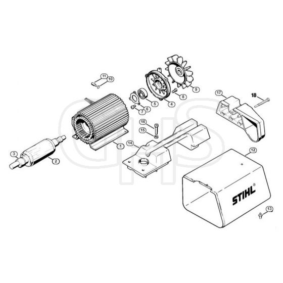 Genuine Stihl RE260 K / A - Electric motor