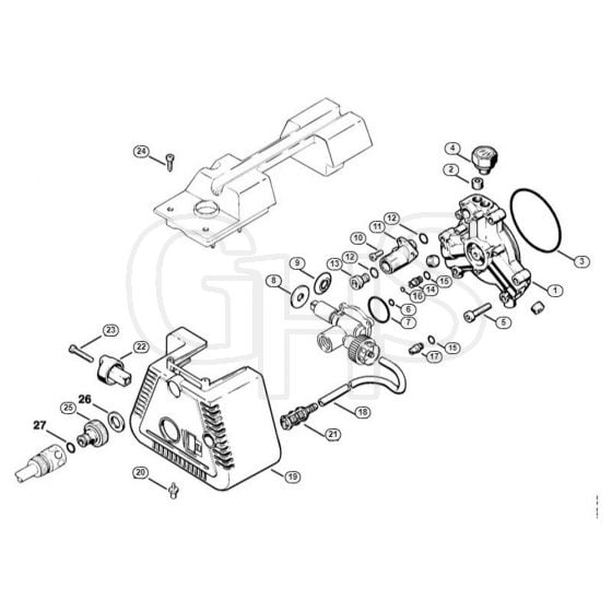 Genuine Stihl RE260 K / E - Pump cover