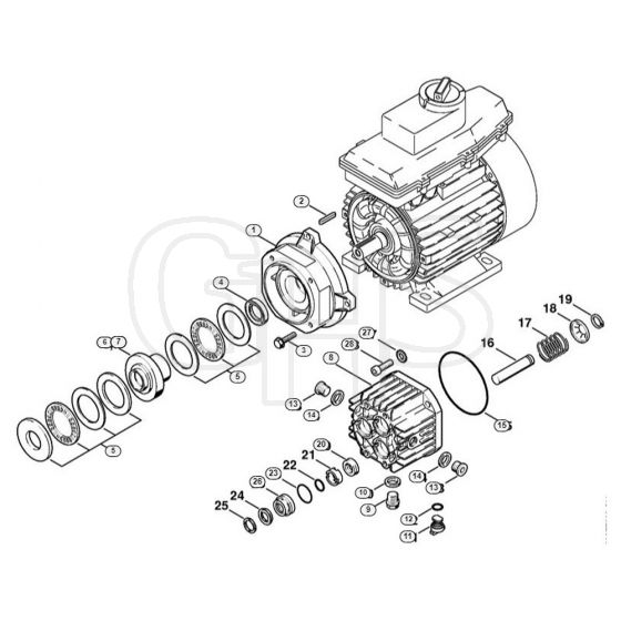 Genuine Stihl RE270 K / B - Drive housing, Pump