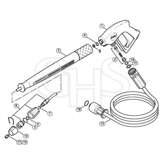 Genuine Stihl RE271 / L - Spray gun, Spray lance/wand (40.2009)