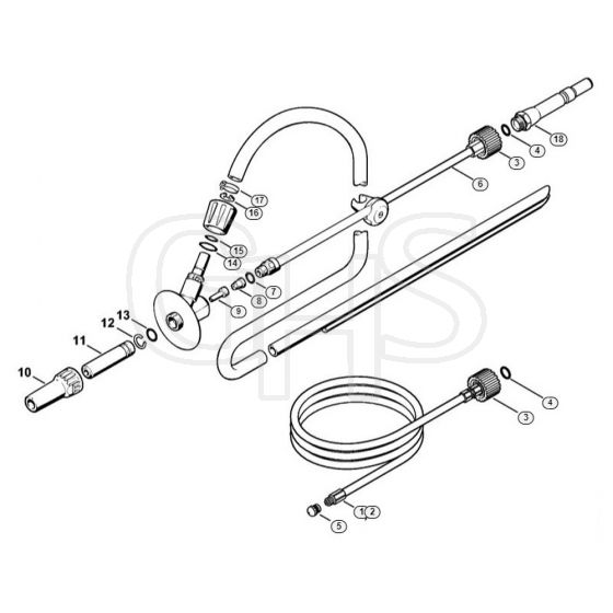 Genuine Stihl RE271 / P - Pipe cleaning kit, Wet sand jet-stream kit (40.2009)