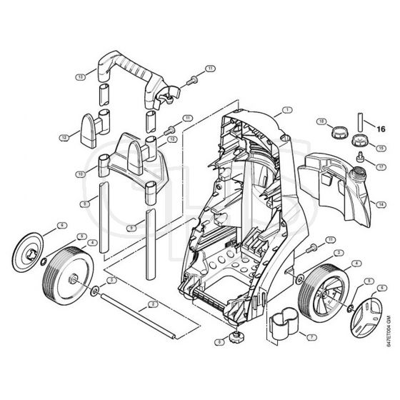 Genuine Stihl RE271 PLUS / F - Chassis