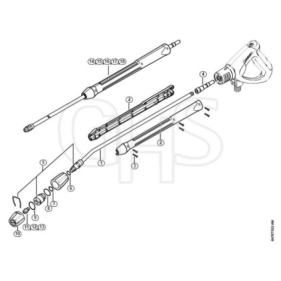 Genuine Stihl RE271 PLUS / K - Spray lance/wand