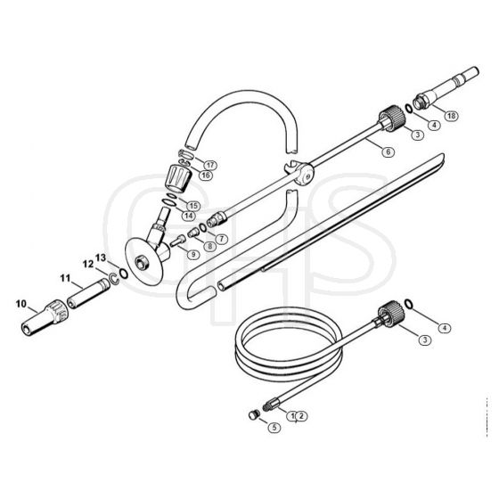 Genuine Stihl RE281 / P - Pipe cleaning kit, Wet sand jet-stream kit (40.2009)