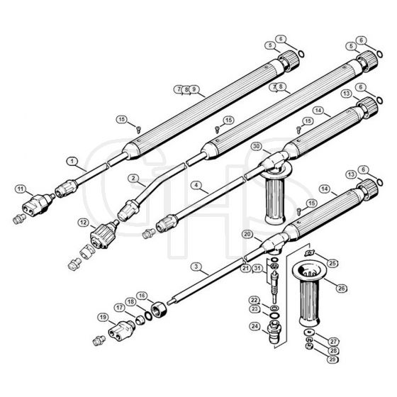 Genuine Stihl RE300 K / J - Spray lance/wand