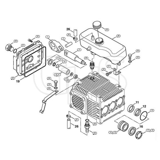 Genuine Stihl RE361 PLUS / C - Pump, piston