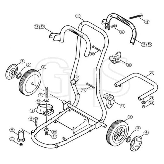 Genuine Stihl RE361 PLUS / H - Chassis