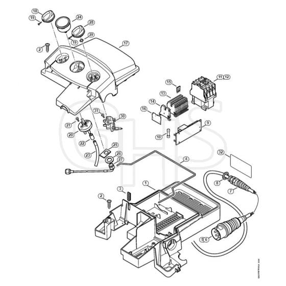 Genuine Stihl RE362 / E - Control box, Power cable