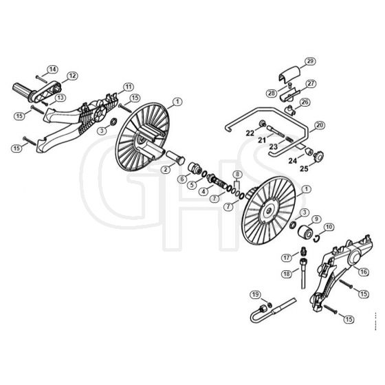 Genuine Stihl RE362 PLUS / H - Hose reel