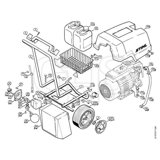 Genuine Stihl RE401 K / A - Chassis RE 400 K, RE 401 K