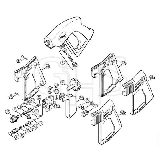 Genuine Stihl RE440 K / K - Spray gun