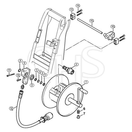 Genuine Stihl RE460 K / L - Hose reel