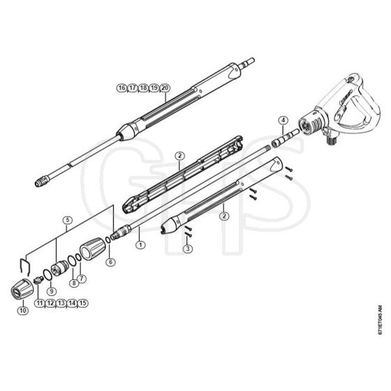 Genuine Stihl RE461 PLUS / M - Spray lance/wand