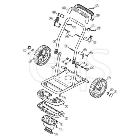 Genuine Stihl RE462 / F - Chassis