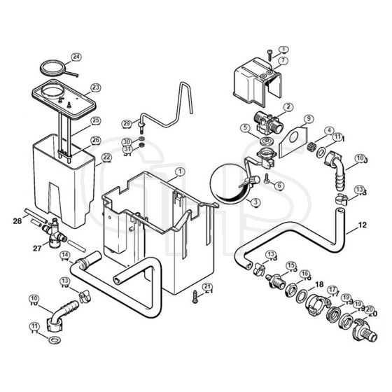 Genuine Stihl RE500 W / O - Water tank