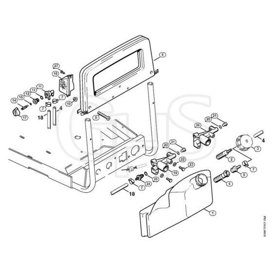 Genuine Stihl RE500 W / R - Container, Metering valve