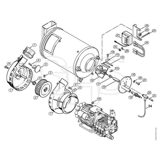 Genuine Stihl RE520 W / G - Burner