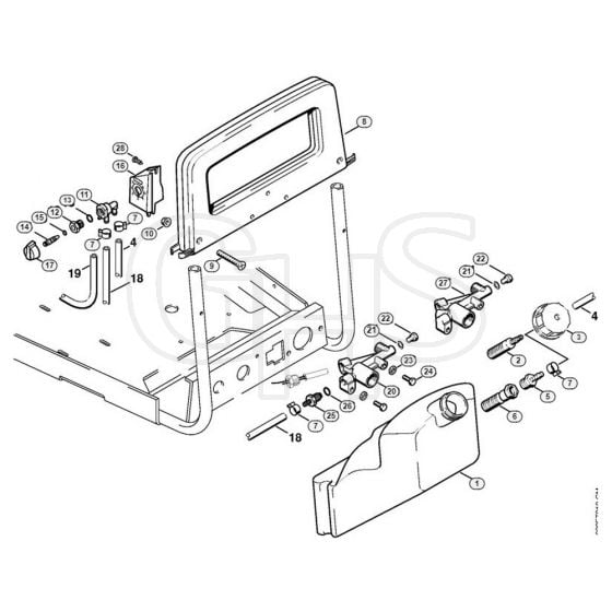 Genuine Stihl RE520 W / N - Container, Metering valve