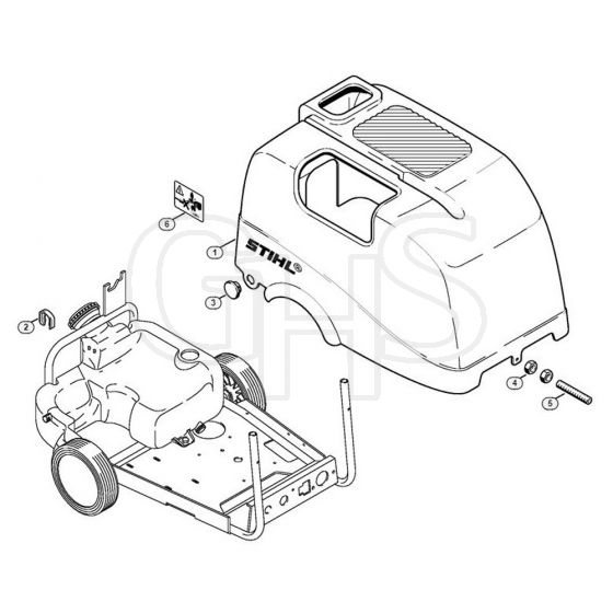 Genuine Stihl RE520 W / O - Machine cover