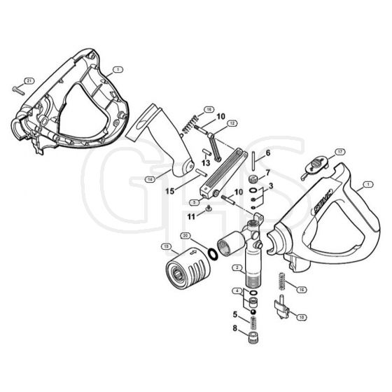 Genuine Stihl RE521 / V - Spray gun RE 521, 551 PLUS